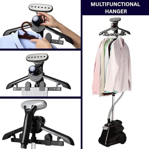 SALAV Heavy Duty Commercial Full-Size Garment Steamer with Foot Pedals and Extra Large 3L (101.5 oz) Water Tank, - Image 3