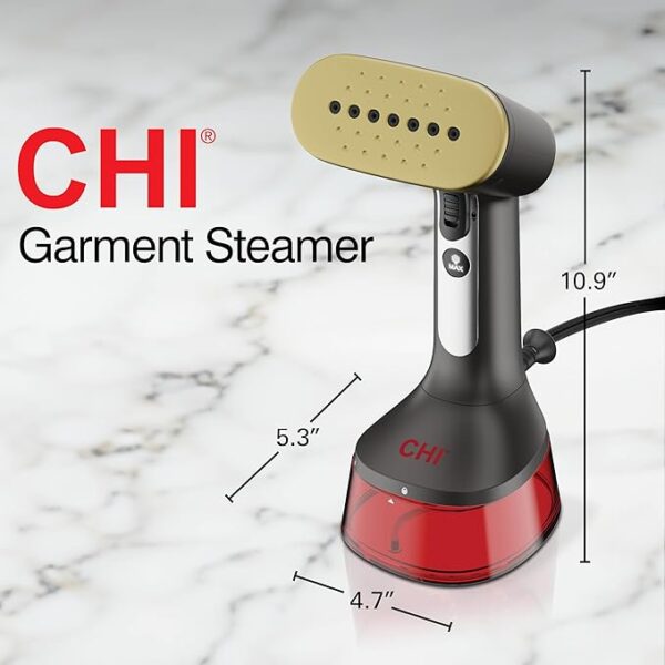 CHI Handheld Garment Steamer for Clothes, 2 Continuous Steam Modes, - Image 2