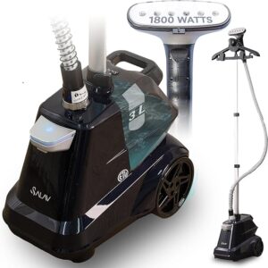 SALAV Heavy Duty Commercial Full-Size Garment Steamer with Foot Pedals and Extra Large 3L (101.5 oz) Water Tank,