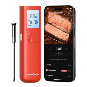 Wireless Meat Thermometer, 10X Enhanced Signal and Stability with Sub-1G
