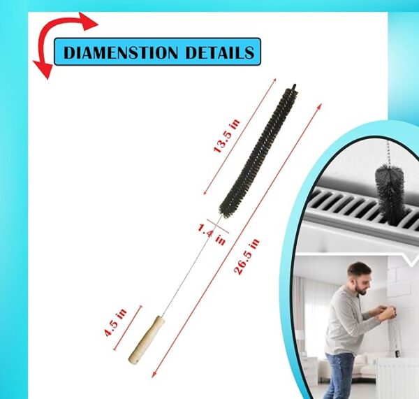 Clothes Dryer Lint Vent Trap Cleaner Brush Gas Electric Fire Prevention Exhaust (1 Pack) - Image 2