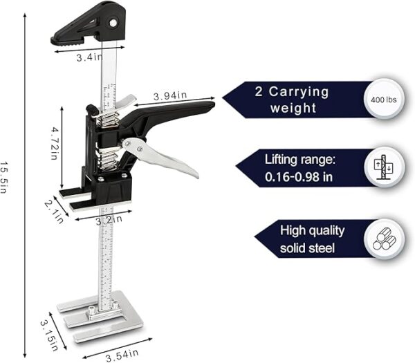 Labor Saving Arm Jack 2 Pack,15.5 Inch Multifunctional Furniture Lifter Jacks - Image 2