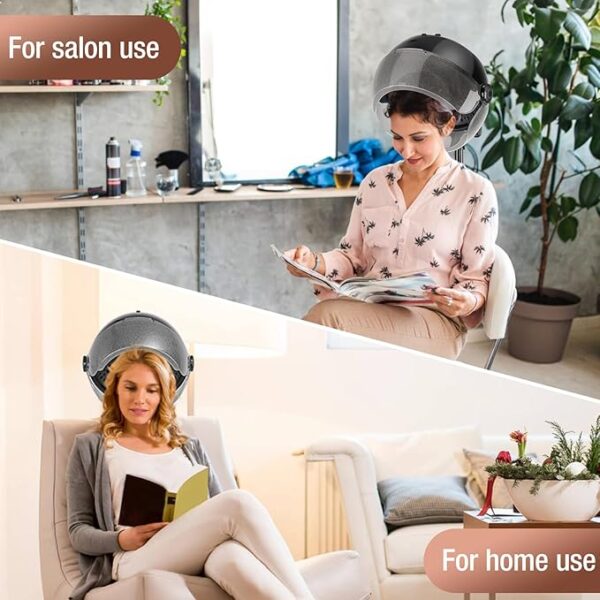 Hooded Hair Dryer, Professional Standing Hair Dryers Hooded with Time Setting, - Image 3