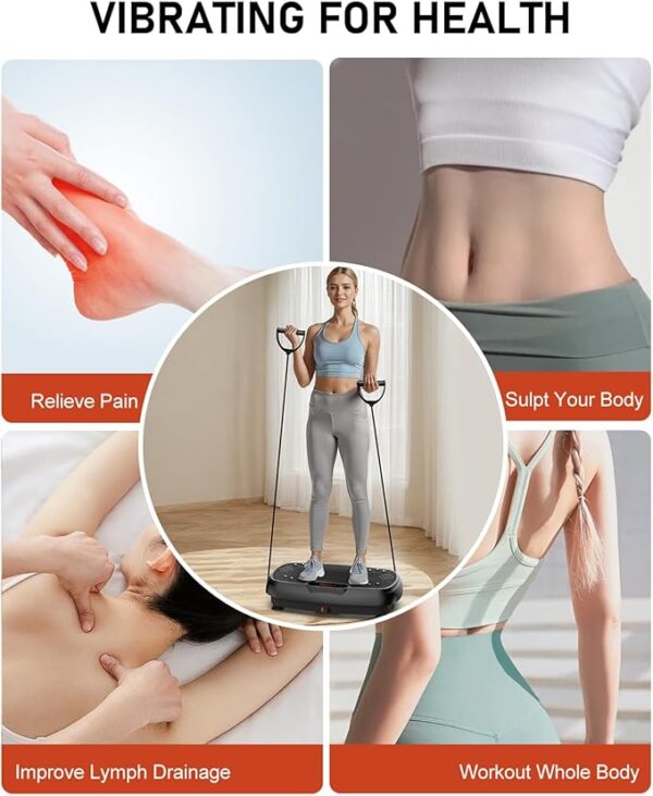 Vibration Plate Exercise Machine, Power Vibrating Board for Weight Loss, - Image 2