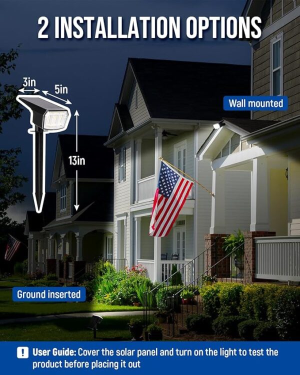 Solar Spot Lights Outdoor Waterproof 4 Pack IP65, - Image 3