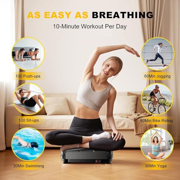2025 Upgrade Vibration Plate Exercise Machine for Lymphatic Drainage, - Image 2
