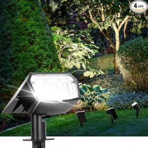 Solar Spot Lights Outdoor Waterproof 4 Pack IP65,