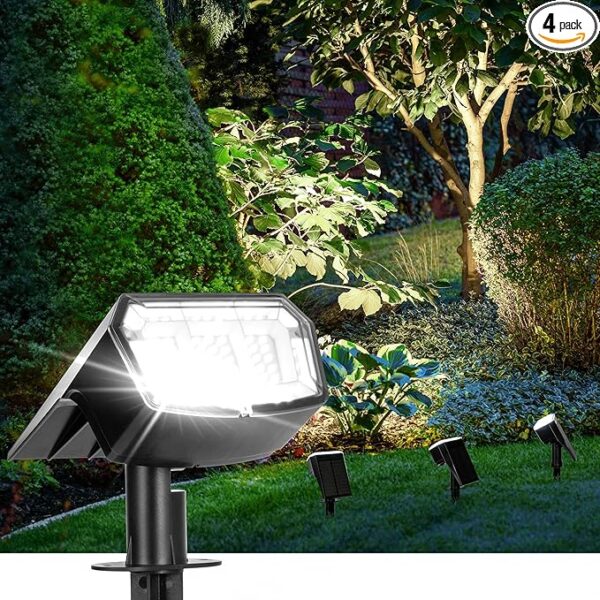 Solar Spot Lights Outdoor Waterproof 4 Pack IP65,