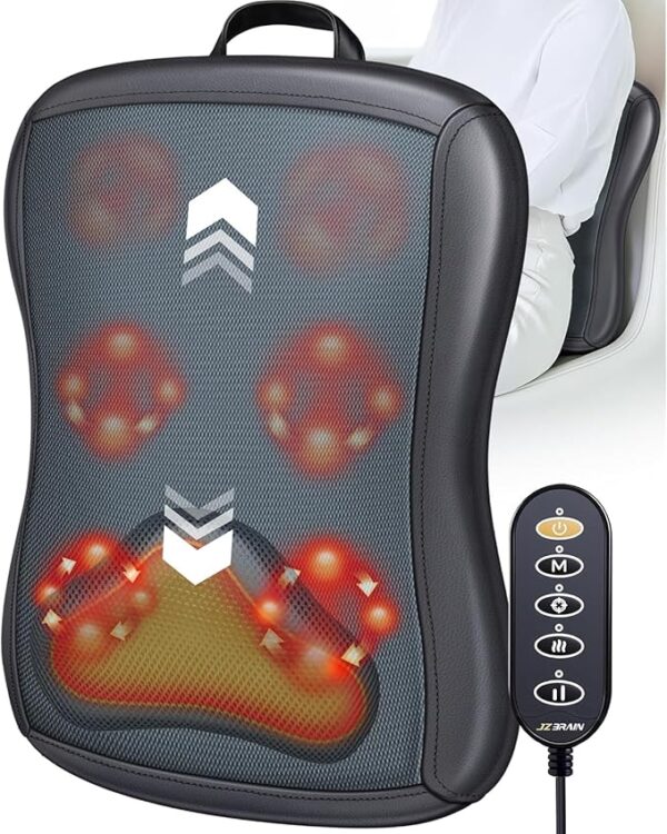Shiatsu Back Massager with Heat : Up and Down Rolling Massage - Electric Back Massager