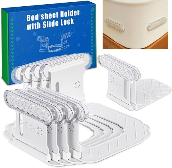 Bed Sheet Holders for Corners, Fitted Sheet Holders Fit Bed,