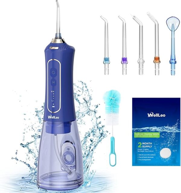 Water Flosser for Teeth, 300ML Cordless Oral Irrigator Rechargeable