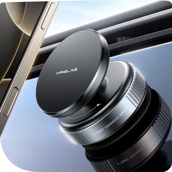 MRGLAS 2025 Upgraded 360° Adjustable Vacuum Magnetic Phone Holder Stand[Strongest Suction