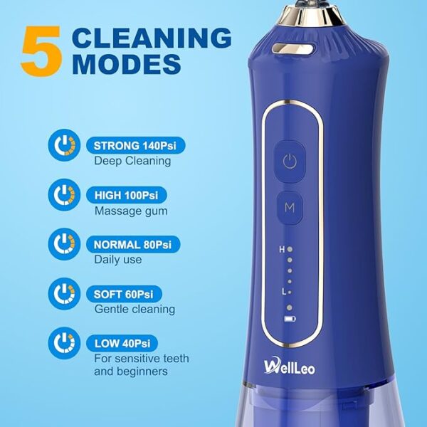 Water Flosser for Teeth, 300ML Cordless Oral Irrigator Rechargeable - Image 2