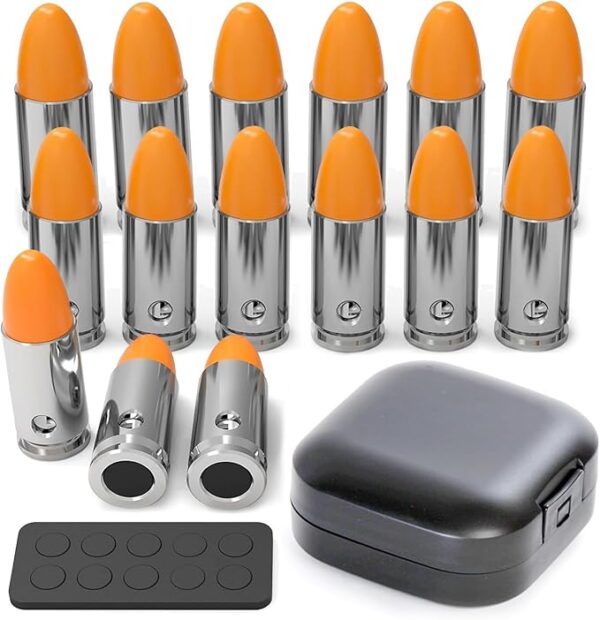 9mm Snap Caps Safety Trainer Dummy Rounds - Practice Safe Loading Firing Close to Real Weight(15PCS)