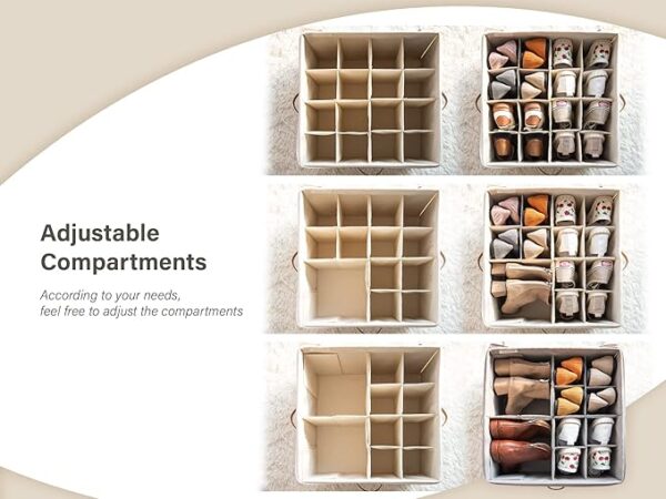 StorageWorks Shoe Organizer for Closet, Fits up to 16 Pairs, - Image 3