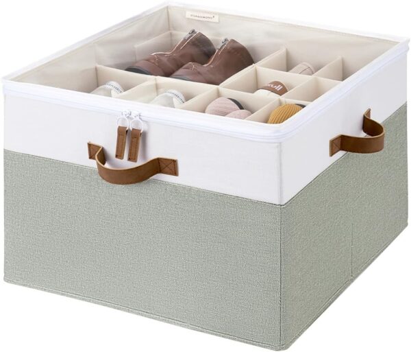 StorageWorks Shoe Organizer for Closet, Fits up to 16 Pairs, Shoe Cubby Storage