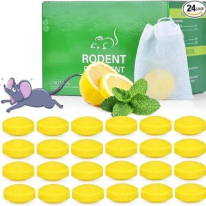Mouse Rodent Repellent, 24Pack Peppermint Lemon Oil Repellent for Squirrel Roach Rats Spider Ant Mice Insect Pests,