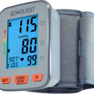 Konquest KBP-2910W Automatic Wrist Blood Pressure Monitor - Accurate - Adjustable Cuff,