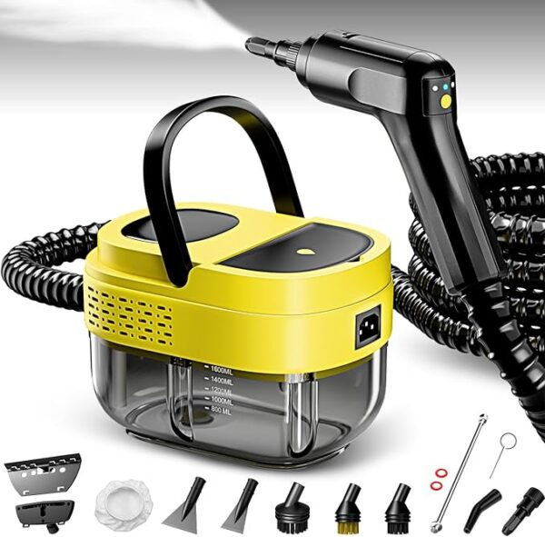 Steam Cleaner,15s Heat-Up,1.6L Tank,3-Level Adjustable Handle,2500W Steamer for Cleaning