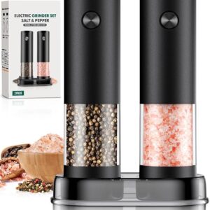 Electric Salt and Pepper Grinder Set Automatic Battery Pepper Mill Shakers