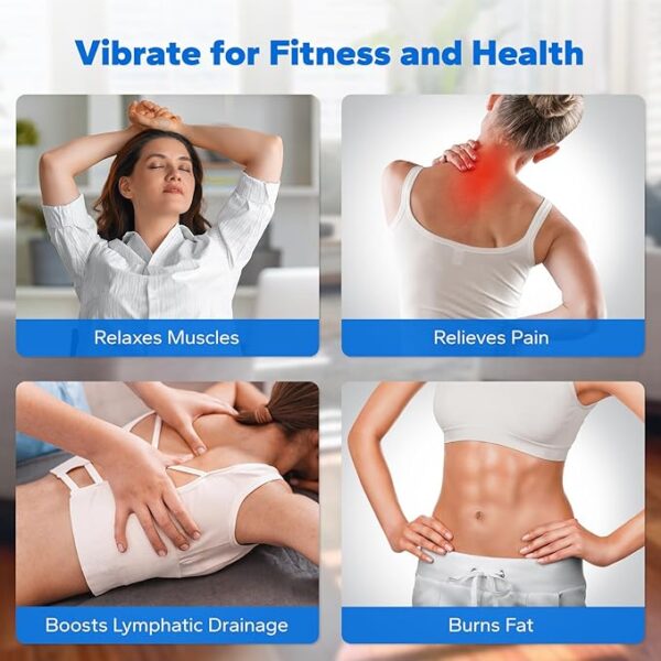 MERACH Vibration Plate Exercise Machine, Vibration Plate with Real-Time Calorie Tracking on LED Display - Image 3