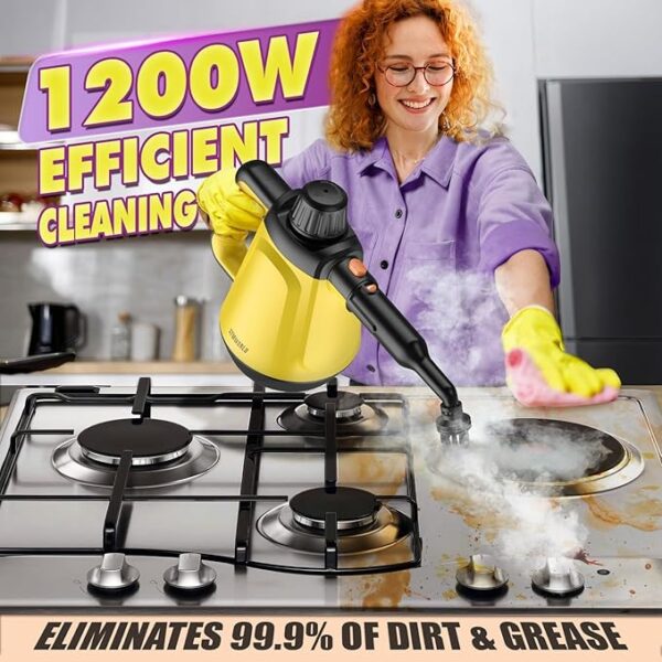 Natural Multi-Surface Handheld Steam Cleaner with 10 Accessories - Image 2
