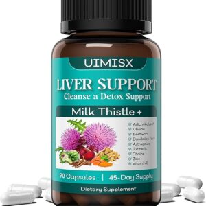 Milk Thistle Supplement - Liver Detox Cleanse Formula Herbal Liver Support with Milk Thistle