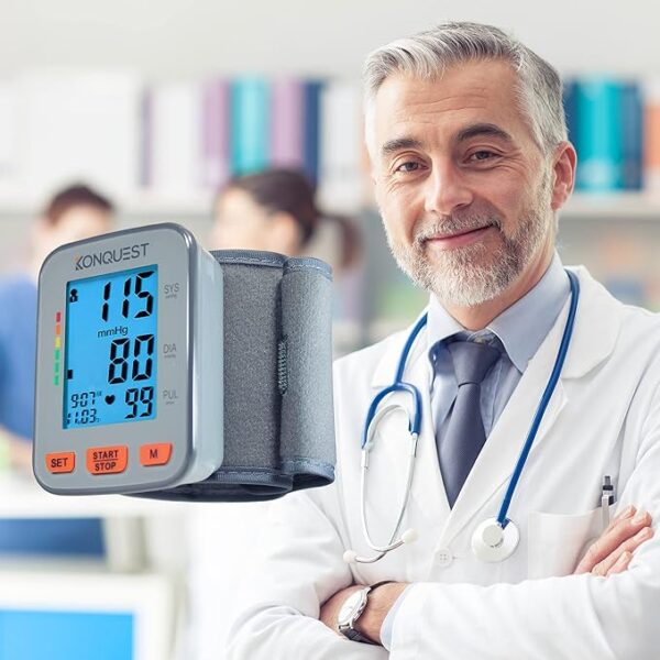 Konquest KBP-2910W Automatic Wrist Blood Pressure Monitor - Accurate - Adjustable Cuff, - Image 3