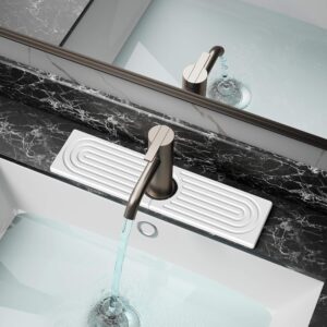 DK177 Faucet Mat for Kitchen Sink - Water Absorbing Stone Tray for Sink,