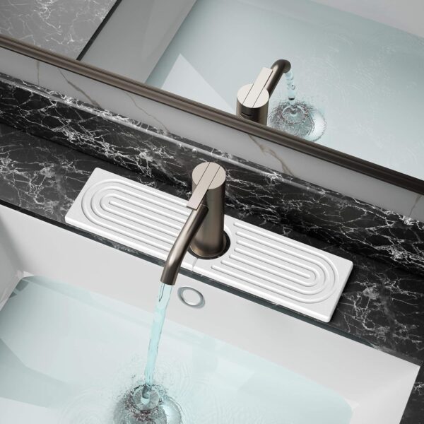 DK177 Faucet Mat for Kitchen Sink - Water Absorbing Stone Tray for Sink,