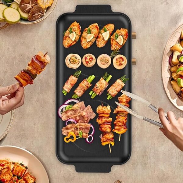 Induction cooker with 2 burners, detachable baking tray, non stick, temperature control option with timer, - Image 2