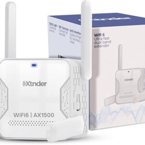 2025 AX1500 WiFi Extender Signal Booster Long Range, Covers 13,000 Sq.Ft & 100+ Devices,