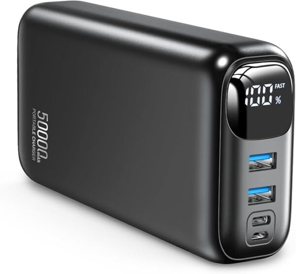 Portable Charger 50000mAh Power Bank - 22.5W Fast Charging External Battery Pack,USB-C Portable Phone Charger for iPhone 16/15/14/13 Pro Android Samsung