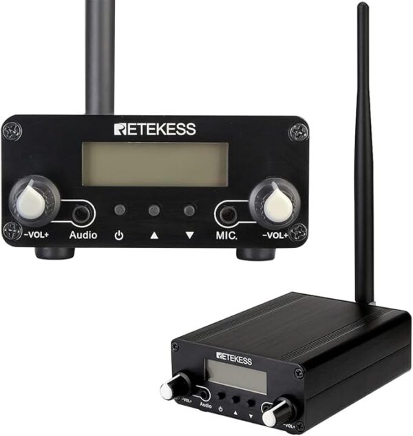 Retekess TR508 FM Transmitter for Church,FM Broadcast Transmitter,Long Range FM Radio Stereo Station with 3.5mm Mic Audio Jack - Image 2