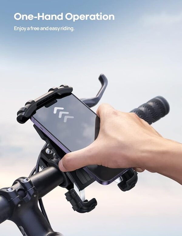 Lamicall Bike Phone Holder, Motorcycle Mount - Motorcycle Phone Holder, Handlebar Cell Phone Clamp, - Image 2