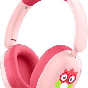 LOBKIN Kids Headphones Bluetooth 5.4,Over Ear Kids Headphones Wireless with Mic 35H Playtime AUX Cord 85dB