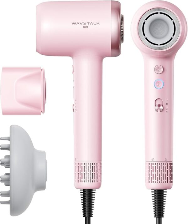 Hair Dryer, Wavytalk Turblow Pro Fast Drying Blow Dryer with Diffuser, High Speed Hair Dryer with 110,000 RPM,