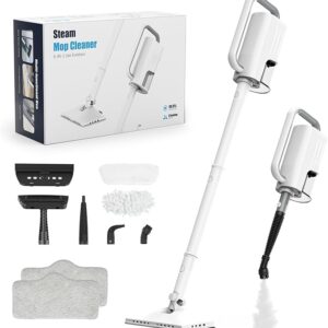 Steam Cleaner, 6 in1 Rotated Steam Mop Cleaner with 2 Modes, 2 Microfiber Pads, 400ML Removable Tank, 23FT Power Cable,