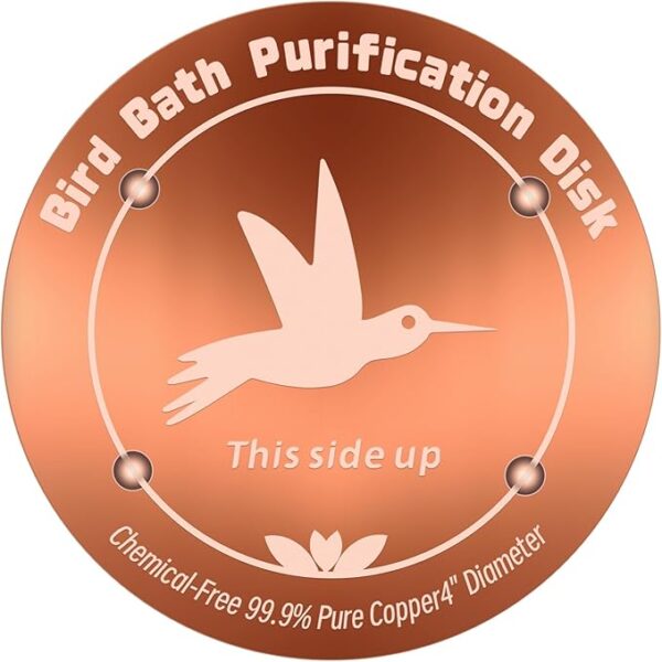 4 Inches Pure Copper Bird Bath Purification Disk,0.6mm thick,Reinforced Copper Purification Cleaner with Four-Point Support,