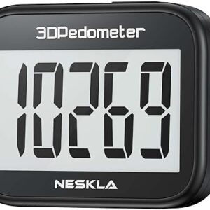 3D Pedometer for Walking, Simple Step Counter with Large Digital Display, Step Tracker with Removable Clip Lanyard, Accurately Track Steps for Men Women Kids Adults Seniors