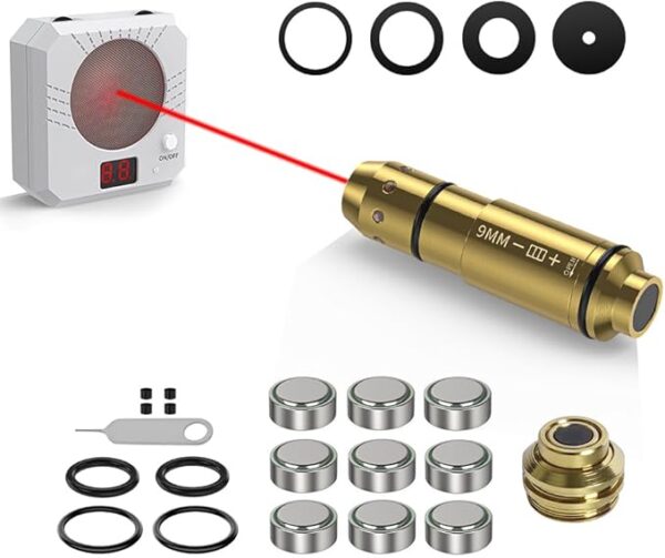 9mm Dry Fire Training Counting Target Set - Dry Fire Training Cartridge Set - Laser Cartridge