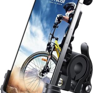 Lamicall Bike Phone Holder, Motorcycle Mount - Motorcycle Phone Holder, Handlebar Cell Phone Clamp,