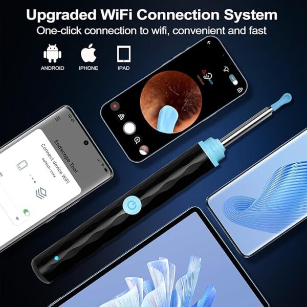 Ear Wax Removal, Ear Wax Removal Tool Camera Built-in 1296P, Easy and Safe Ear Cleaning, - Image 2