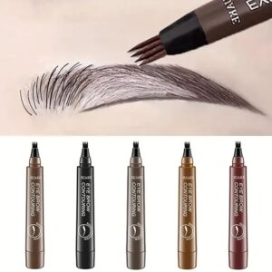Qazafi Waterproof Eyebrow Pencil for Women – Long-Lasting Brown Dye, Fine Tip Microblading Pen,