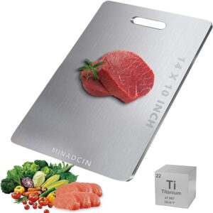 Titanium Cutting Boards For Kitchen, 100% Pure Cut Titanium Cutting Board, Food Grade Quality,