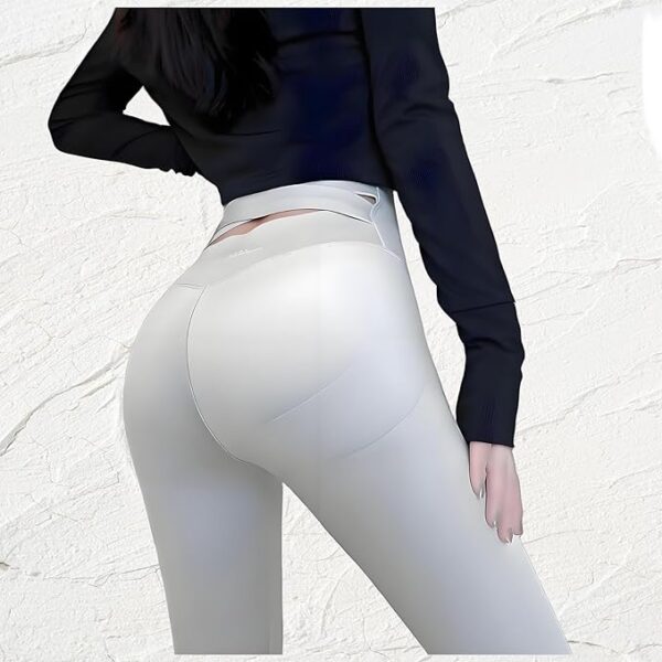 Women Yoga Pants Tights Leggings Waist Cross Yoga Pants High Waist Tights Lift Pants Breathable Stretch Fitness Pants - Image 2