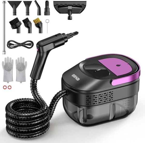 ODSD Handheld Steam Cleaner, 2500W High Pressure Steam Cleaner for Home, 3 Steam Levels,