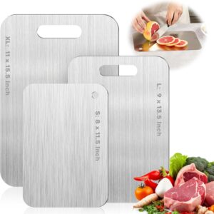 Katuchef Titanium Cutting Boards for Kitchen-katu chef 100% Pure Titanium Cutting Boards Double Sided Non Toxic Titanware Cutting Board,