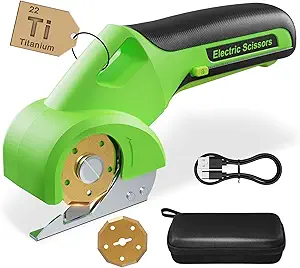 4V 2000mAh Cordless Cardboard Cutter, Electric Box Cutter for Cardboard with 2 Titanium Blades,