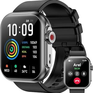 Smart Watch for Men Women, 1000mAh Battery 100-Day Standby Time, 1.85" HD Screen Fitness Tracker, 110+ Sport Modes,